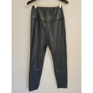 Aritzia Wilfred Free Daria Faux Leather Black High Waist Legging Pant SZ L